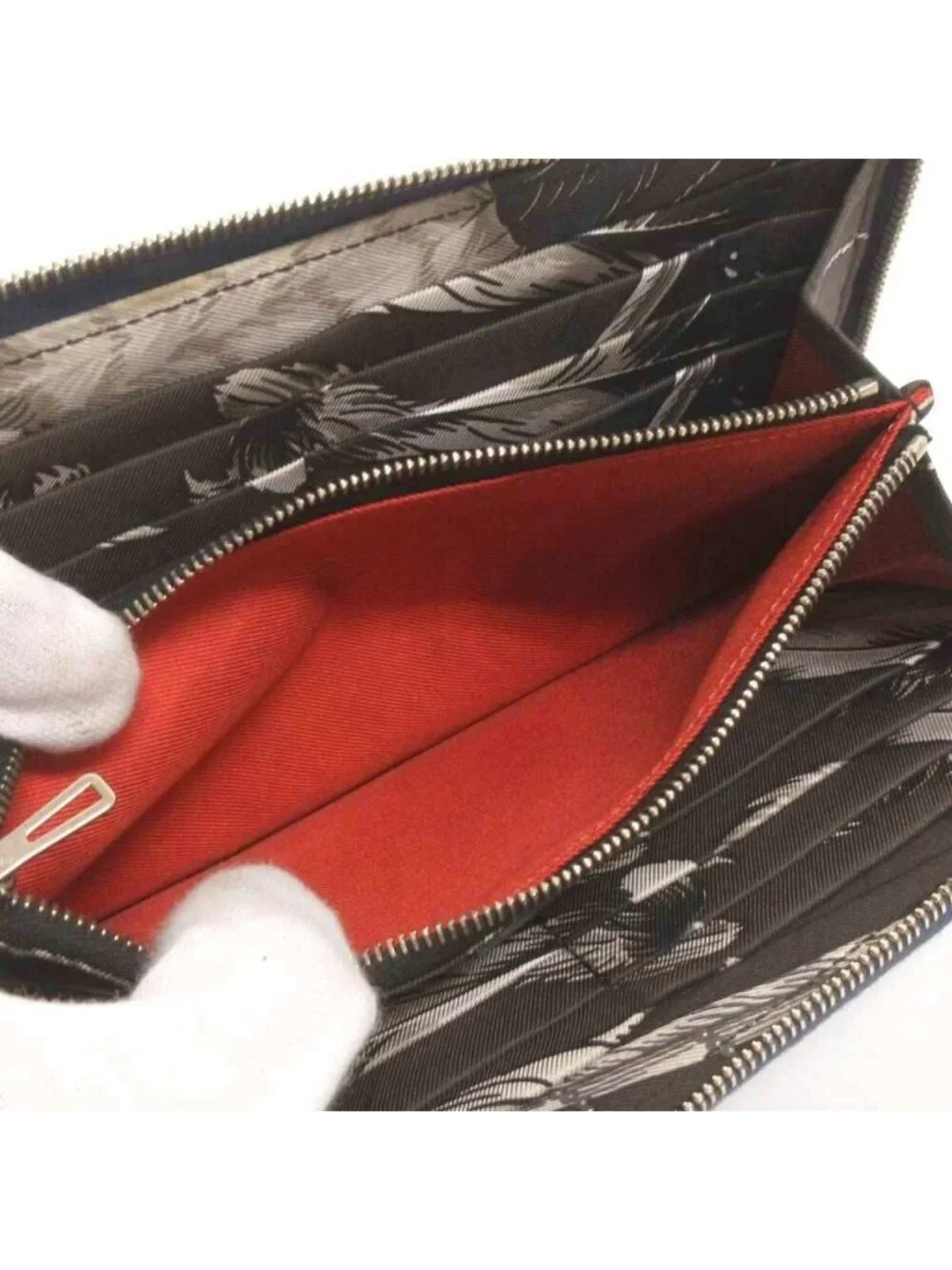 Hermes Azap Long Silk in Wallet Leather Navy